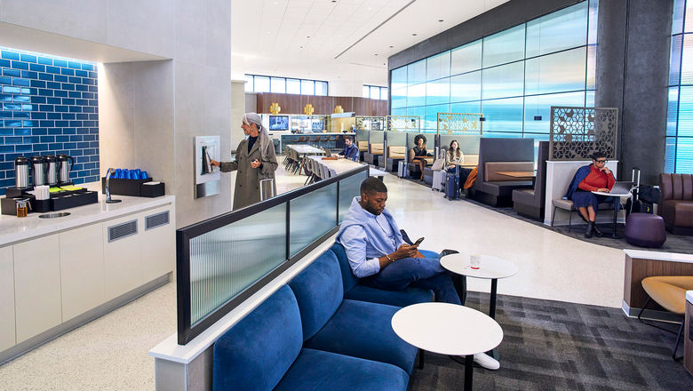 THe newest United Club in Newark is near gate C74 in Terminal C.