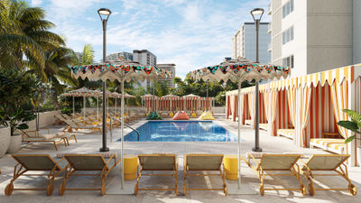 The third-floor pool at the newly opened Romer Waikiki at the Ambassador.