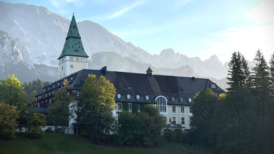 In the Bavarian Alps, Schloss Elmau dates back to the early 1900s.