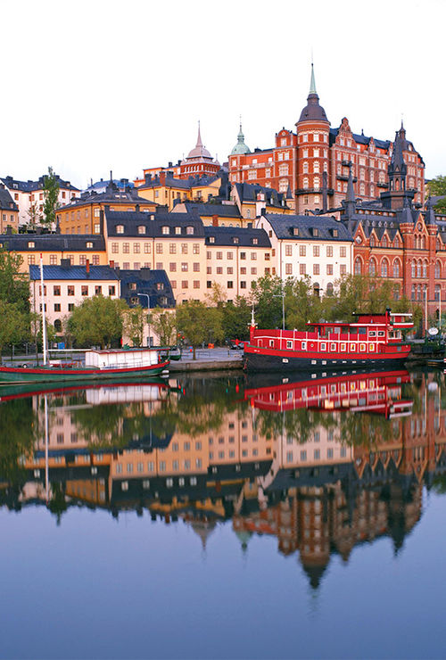 The hills of Stockholm's hip Sodermalm district. The hills of Stockholm's hip Sodermalm district.