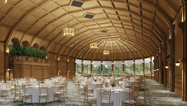 A rendering of the renovated Crown Room.