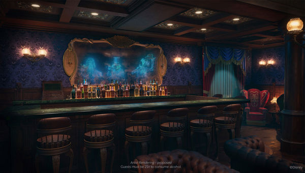 The Haunted Mansion Parlor will be a themed bar on Disney Treasure. The Haunted Mansion Parlor will be a themed bar on Disney Treasure.