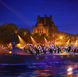 A rendering of the Seine opening ceremony with a concert by the French National Orchestra on a barge.