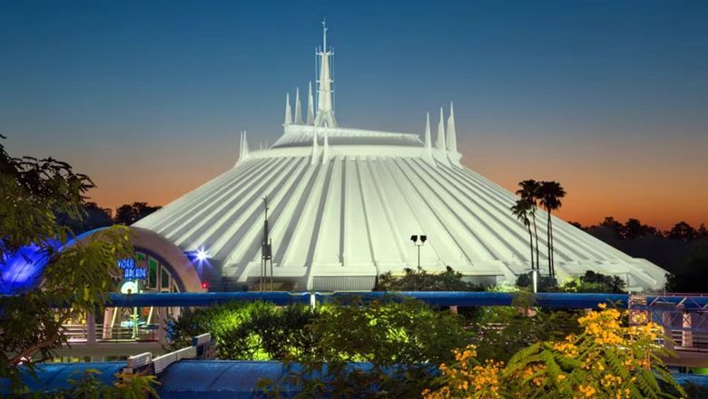 The Space Mountain roller coaster in the Magic Kingdom.
