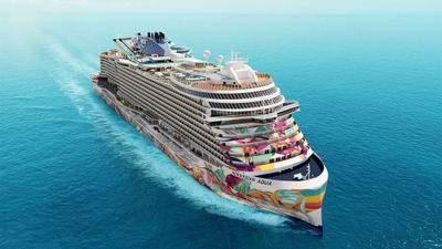 A rendering of the Norwegian Aqua, due to arrive in April 2025.