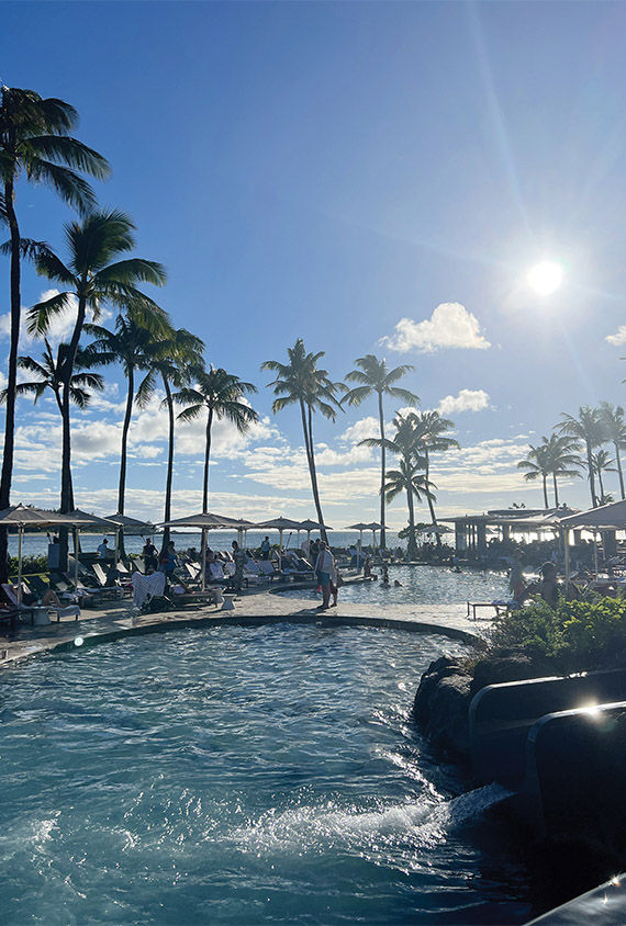 The main and keiki pools at Turtle Bay Resort on Oahu's North Shore.
