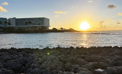 Sunset hour at the resort.