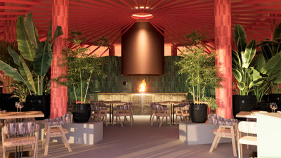 A rendering of the Mongolian restaurant at Bahia Principe Luxury Esmeralda.