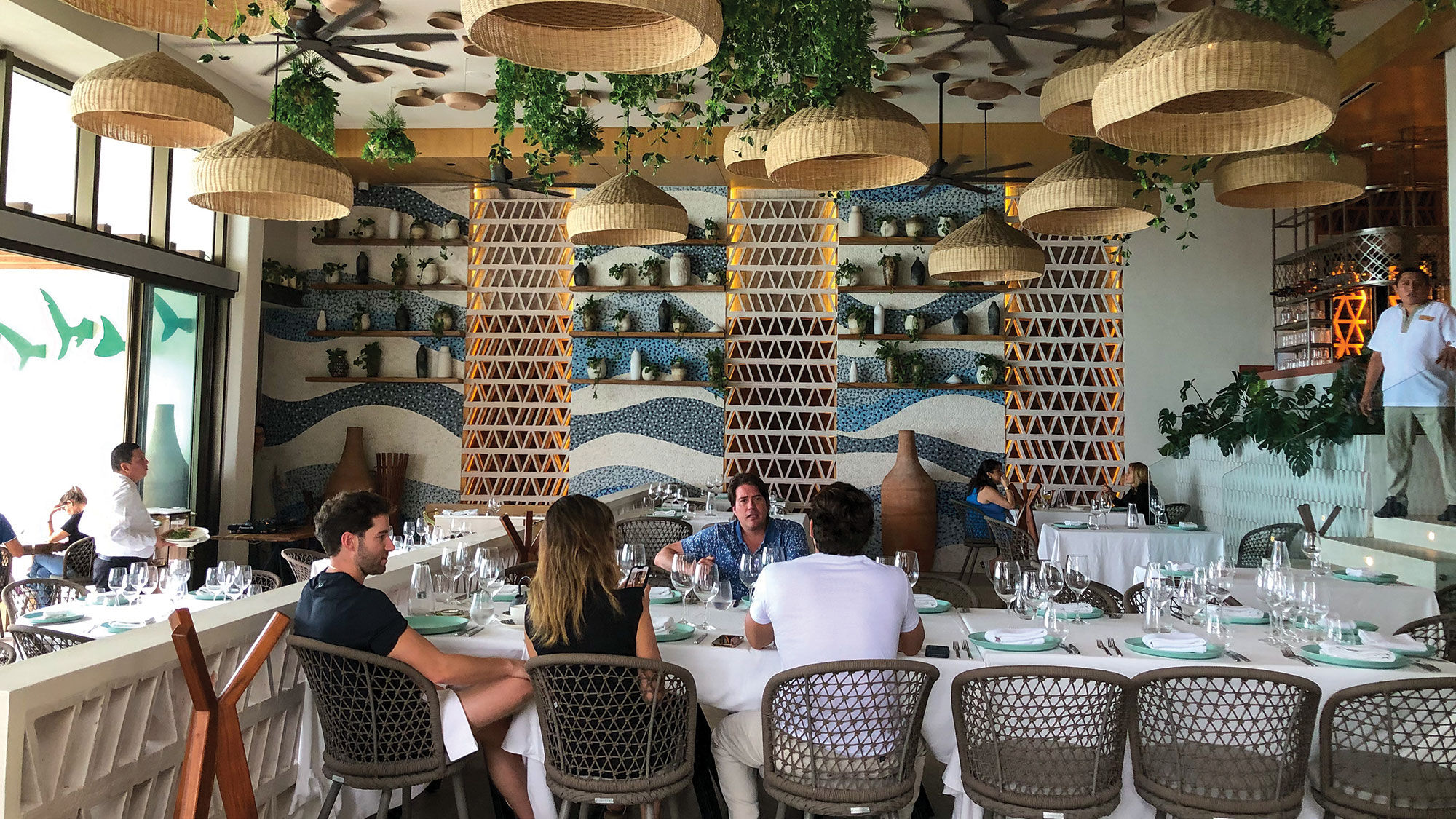 The interior of Spezia, an Italian-inspired restaurant at the Impression Isla Mujeres by Secrets.