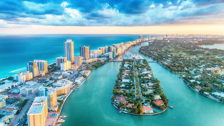 A bird's eye view of Miami Beach.