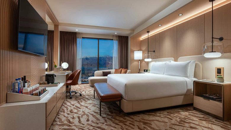 A rendering of a Resort King Mountain View guestroom at the Durango.