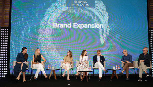A panel on brand marketing at Embark Beyond's Cancun event.