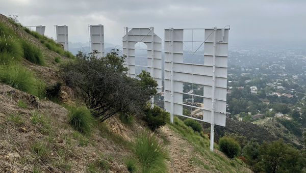 The view from behind the Hollywood sign.