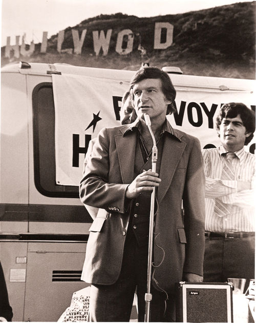 Hugh Hefner helped raise money in 1978 to revitalize and rebuild the Hollywood sign.