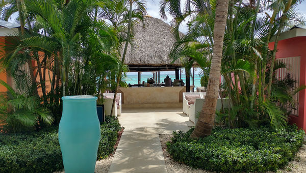 The exclusive bar for the Tiara Suites at the Club Med Punta Cana. The suites also have an exclusive pool.