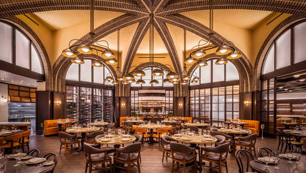 The Peter Luger Steak House Las Vegas at Caesars Palace is inspired by the company’s original Brooklyn location. The Peter Luger Steak House Las Vegas at Caesars Palace is inspired by the company’s original Brooklyn location.