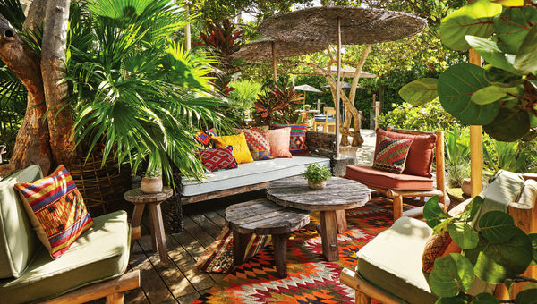 The hotel's beachside outdoor dining venue, Tala Beach, winds around the perimeter of the property. The hotel's beachside outdoor dining venue, Tala Beach, winds around the perimeter of the property.