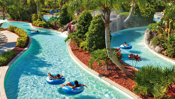 The lazy river at the Hilton Orlando. The lazy river at the Hilton Orlando.