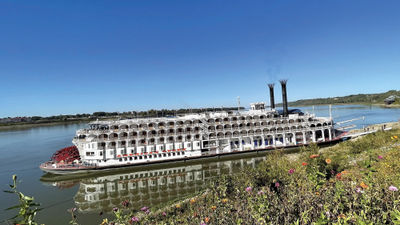 American Queen Voyages' American Queen in Natchez, Miss., in 2023.