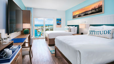 A guestroom at the Margaritaville Fort Myers Beach.