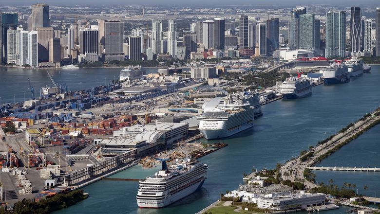 PortMiami with the city skyline in the background.
