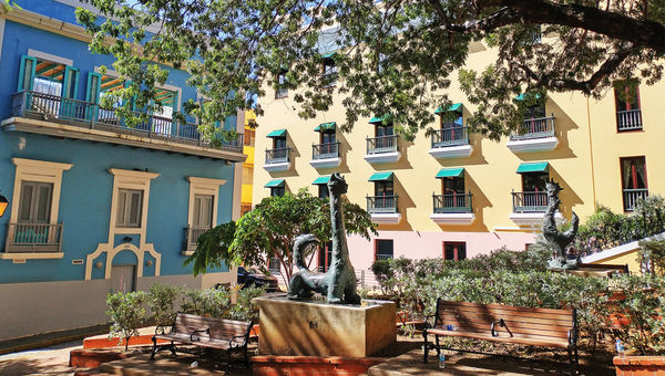 Plaza de la Catedral dates to 1521 and is located in front of La Catedral de San Juan Bautista. Plaza de la Catedral dates to 1521 and is located in front of La Catedral de San Juan Bautista.
