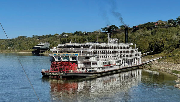 The American Queen docked.