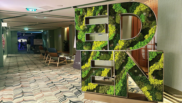 The entrance to Eden, a restaurant aboard the Celebrity Ascent, teases at the plant-based fare found inside The entrance to Eden, a restaurant aboard the Celebrity Ascent, teases at the plant-based fare found inside