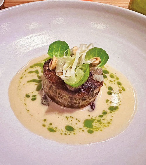 One of the meals served at Eden: roasted and glazed celeriac steak. One of the meals served at Eden: roasted and glazed celeriac steak.