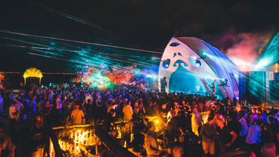 Revelers enjoying a performance at last year's SXM Festival in St. Martin.