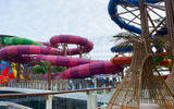 The Category 6 waterpark includes the tallest drop slide at sea, the first open freefall slide at sea, family raft slides and a mat-racing pair of slides.