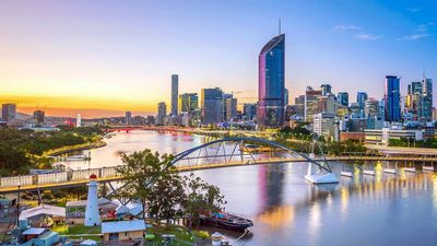 The Brisbane skyline.
