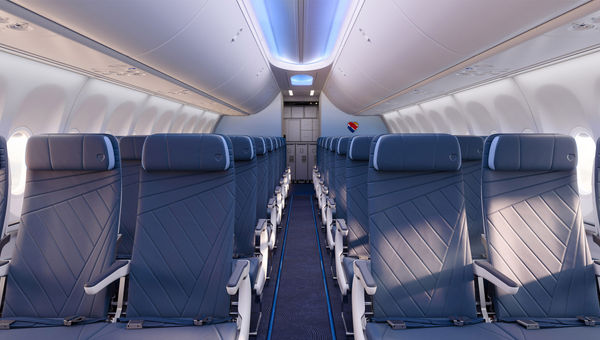 Southwest planes have just one cabin and aren't equipped with extra-legroom seats. Southwest planes have just one cabin and aren't equipped with extra-legroom seats.