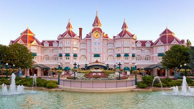 International parks thrived in Disney's fiscal Q1. Pictured, the Disneyland Hotel in Paris, which reopened on Jan. 25 after closing for a redo in 2020.
