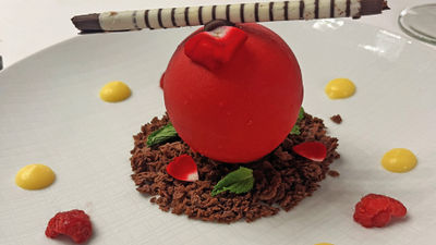 Chocolate Raspberry Dream dessert served at the Winemaker Dinner.