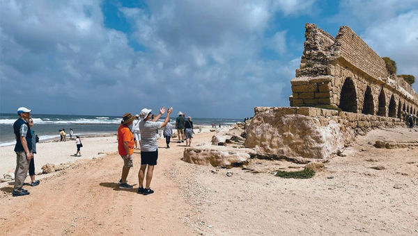 Caesarea Maritima ruins on the northern coast of Israel.