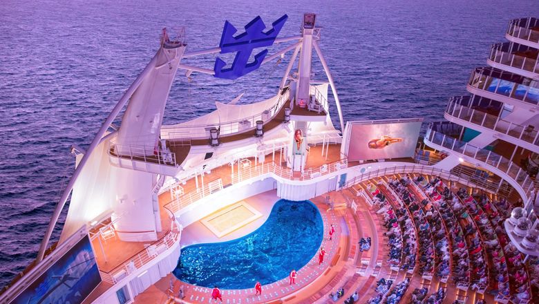 The AquaTheater on Symphony of the Seas, the fourth Oasis-class ship.