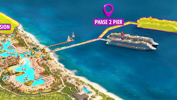 A rendering shows the pier extension at Celebration Key. A rendering shows the pier extension at Celebration Key.