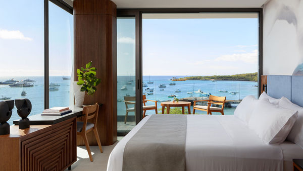 The view from the Presidential Suite at the Hotel Indigo Galapagos.