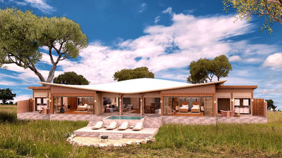 The family villa at One Nature Mara River, located on the Mara River in the northern Serengeti, Tanzania.