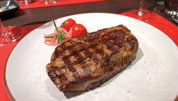 Steak served at Butcher's Cut, one of more than a dozen specialty restaurants onboard the MSC Virtuosa.