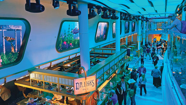 Lighting and LED screens help give the Jubilee's Currents Zone an underwater feel.