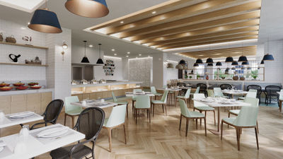 The Kitchen & Bar restaurant offers buffet-style breakfast and serves a la cart, international cuisine for lunch and dinner.