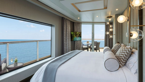 The Norwegian Joy’s premier owner’s suites in The Haven have been expanded to three bedrooms. The Norwegian Joy’s premier owner’s suites in The Haven have been expanded to three bedrooms.