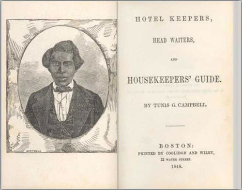 An image of Tunis G Campbell from Calvin Stoval's book, "Hospitality Historiography."