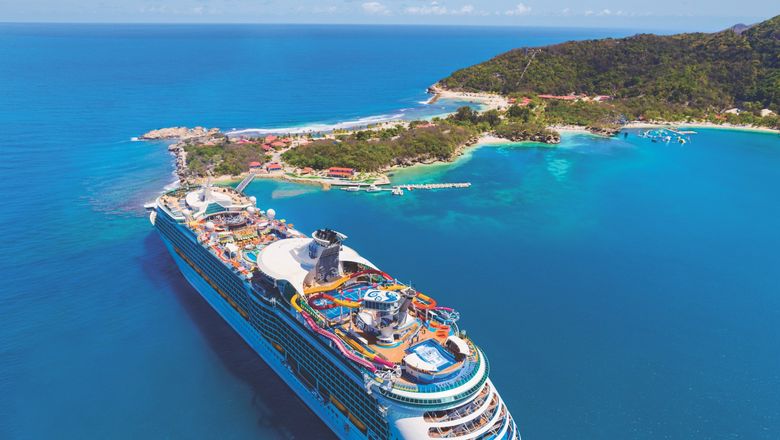 A file photo of a Royal Caribbean International ship docked in Labadee, its private beach destination in Haiti.