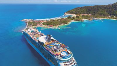 A Royal Caribbean International ship docked in Labadee, its private beach destination in Haiti. The line plans to resume calls there after avoiding it due to unrest in the country.