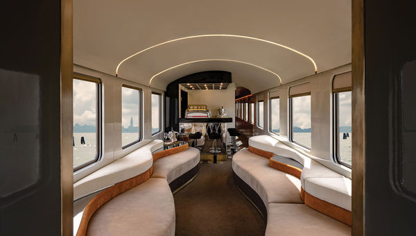 Rendering of the lounge aboard La Dolce Vita.