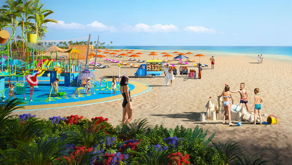 A rendering of a children's water play area at the Royal Beach Club Cozumel. A rendering of a children's water play area at the Royal Beach Club Cozumel.