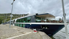The Avalon Alegria docked in Porto Antigo.
